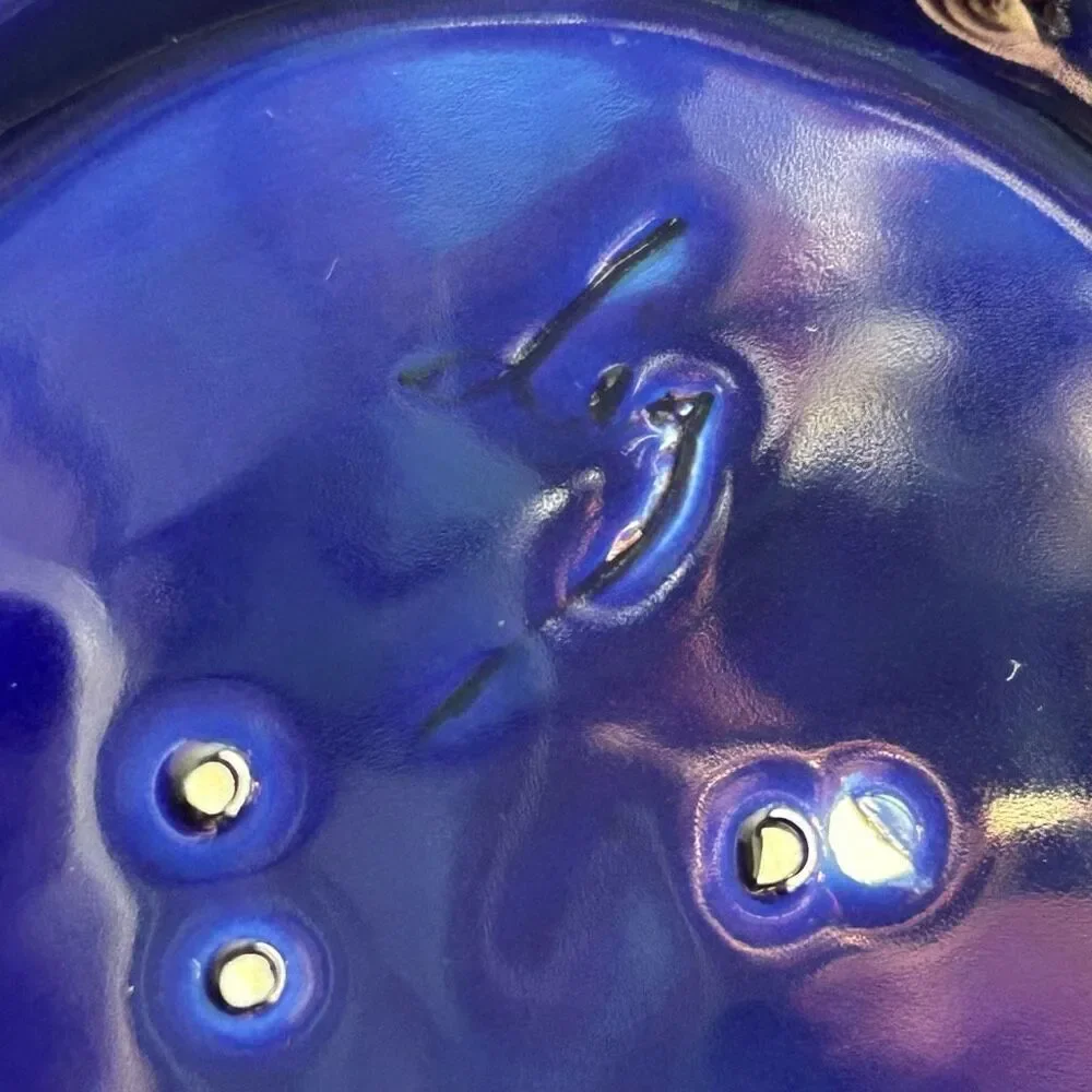 Studio Pottery Plate Stylized Yin Yang Fish